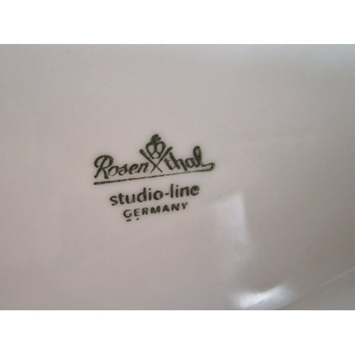 93 - Rosenthal Studio Line, 'Vibrations' Vase, Oval Shape, Silver Colour with White Interior, with Origin... 