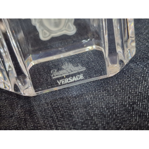 155 - Set of 4 x Rosenthal VERSACE 'Treasury' Medusa Crystal Napkin Rings, Unused in Original Boxes, (Ref:... 