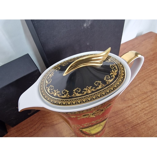 77 - Rosenthal VERSACE 'Ikarus Medusa' Coffee Pot, Lidded Sugar Bowl and Creamer / Milk Jug, with Origina... 