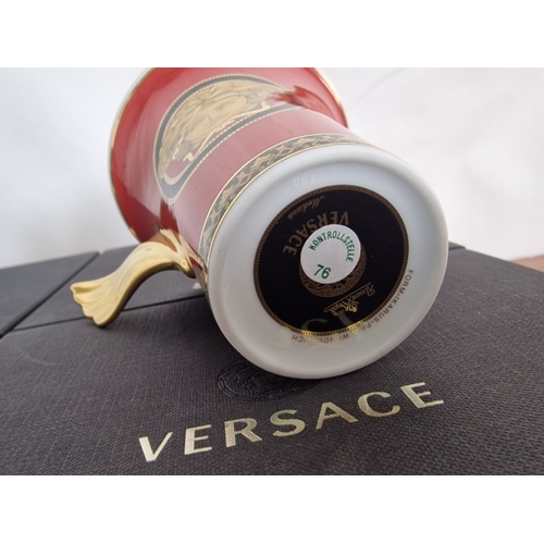 78 - 4 x Rosenthal VERSACE 'Ikarus Medusa' Coffee Cups & Saucers, (Ref: 14740) in Original Boxes, (4)