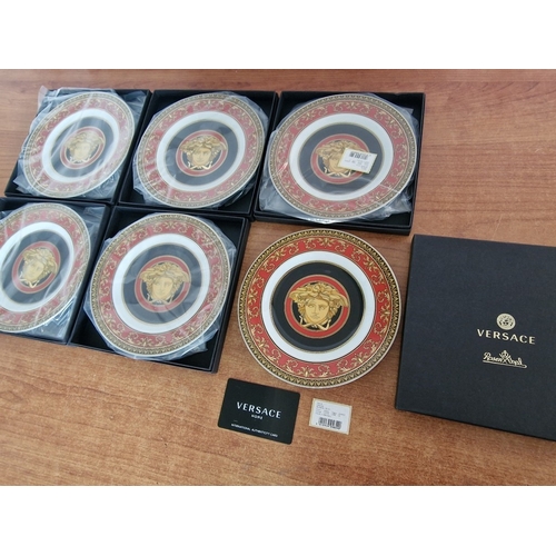 80 - Set of 6 x Rosenthal VERSACE 'Ikarus Medusa' Plates, (Ref: 10218), in Original Boxes, (Approx. Ø: 18... 