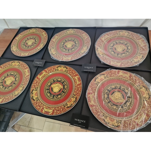 83 - Set of 6 x Rosenthal VERSACE 'Ikarus Medusa' Service Plates, (Ref: 10230), in Original Boxes, (Appro... 