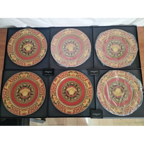 83 - Set of 6 x Rosenthal VERSACE 'Ikarus Medusa' Service Plates, (Ref: 10230), in Original Boxes, (Appro... 