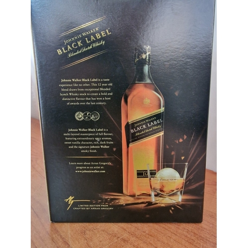 112 - Johnnie Walker Black Label Blended Scotch Whisky, (70cl, 40%) in Presentation Box with Glass and Ice... 