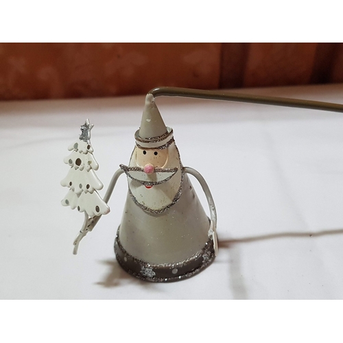 101 - Metal Christmas Art; 3x Lanterns and 4x Candle Snuffers. (7)