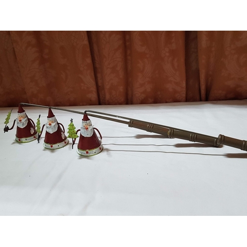 101 - Metal Christmas Art; 3x Lanterns and 4x Candle Snuffers. (7)
