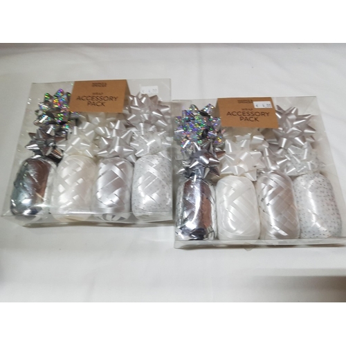 103 - Winter Decor Design Collection  and Wrap Accessories in Gold and  Silver Tone, See Multiple Photos.