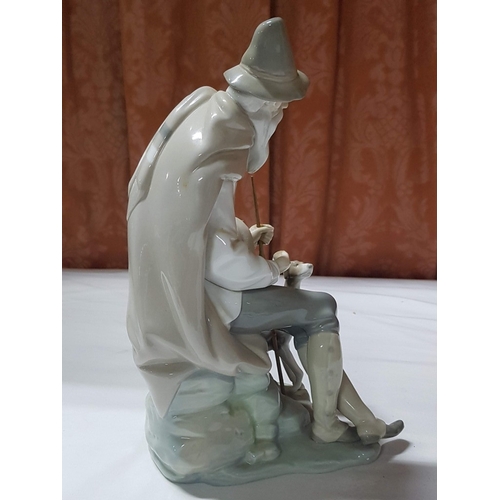 128 - Lladro, Spanish Porcelain, 'Medigo' Beggar Men & Dog  by  Juan Heurta, #1094, Circa 1981 (Approx. H:... 