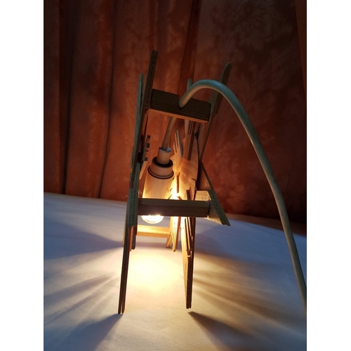 149 - Retro Rustic Craft Christmas Ornaments, Made from Wood and Straw, See Multiple Photos (Hanging Light... 