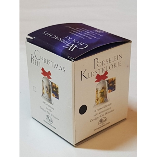 159 - Christmas Ceramic Ornaments; 2x Angels (Approx. H: 13cm Each) and Hutschenreuther Mini Christmas Bel... 