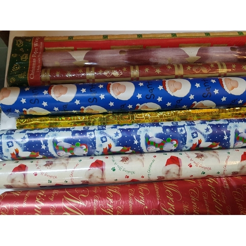 162 - Large Selection of Wrapping Paper with Christmas and Other Patterns, See Multiple Photos.
