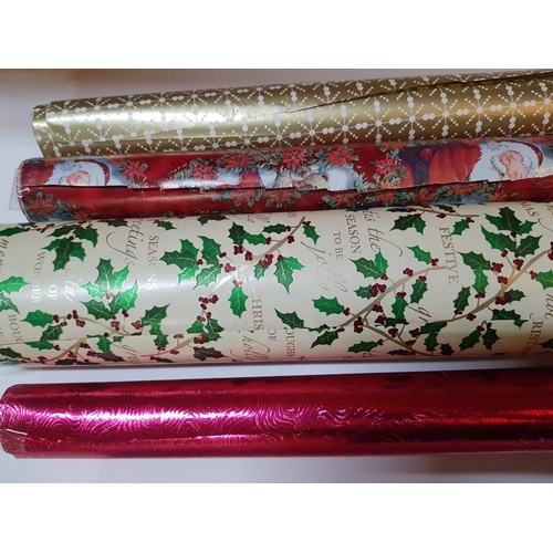 162 - Large Selection of Wrapping Paper with Christmas and Other Patterns, See Multiple Photos.