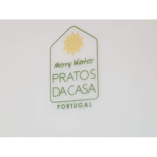 58 - 'Marry Winter' Pratos de Casa Portuguese Serving Dishes; Large Square Dish (Approx. 38cm x 38cm) and... 