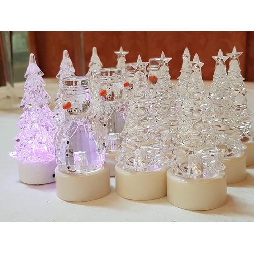 59 - Large Collection of Xmas Table Decor: Napkin Holders 16x, Glass Candle Holders 2x, Sweet Pedestal Bo... 