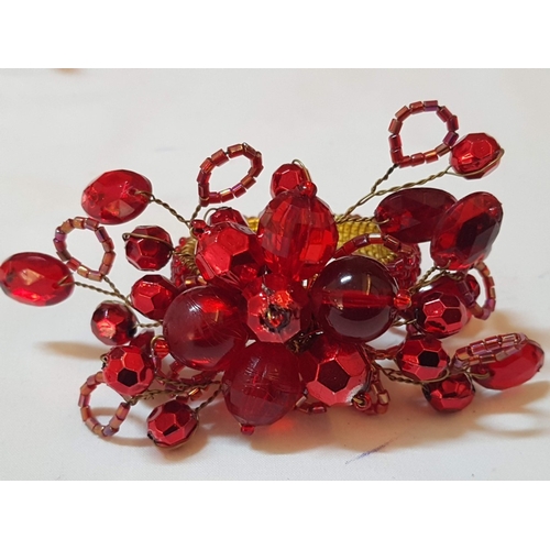 59 - Large Collection of Xmas Table Decor: Napkin Holders 16x, Glass Candle Holders 2x, Sweet Pedestal Bo... 