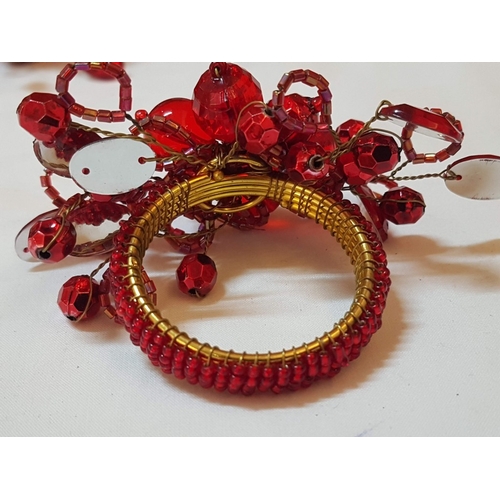 59 - Large Collection of Xmas Table Decor: Napkin Holders 16x, Glass Candle Holders 2x, Sweet Pedestal Bo... 