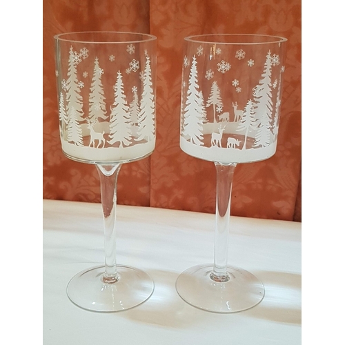 59 - Large Collection of Xmas Table Decor: Napkin Holders 16x, Glass Candle Holders 2x, Sweet Pedestal Bo... 