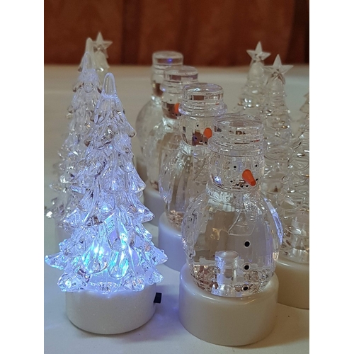 59 - Large Collection of Xmas Table Decor: Napkin Holders 16x, Glass Candle Holders 2x, Sweet Pedestal Bo... 