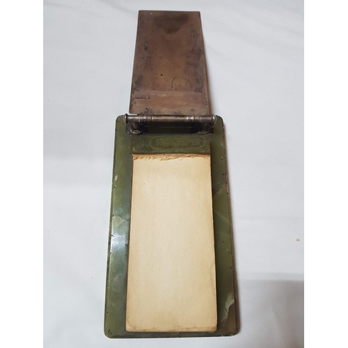 64 - Antique Russian Silver (Circa 1920) Writing Pad Holder with Several Engraved Signatures and a Monogr... 