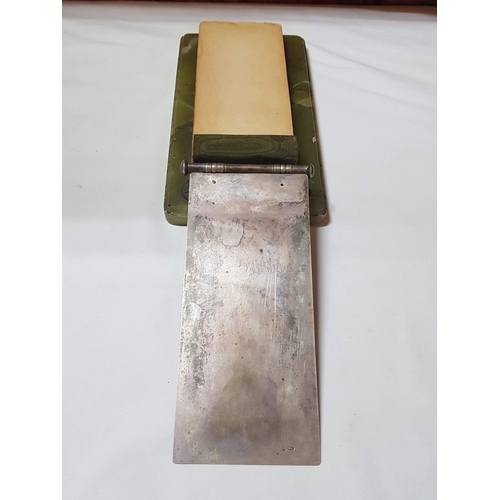 64 - Antique Russian Silver (Circa 1920) Writing Pad Holder with Several Engraved Signatures and a Monogr... 