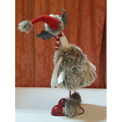 71 - Shaking Christmas Moose with Red Scarf (Approx. H: 41cm)