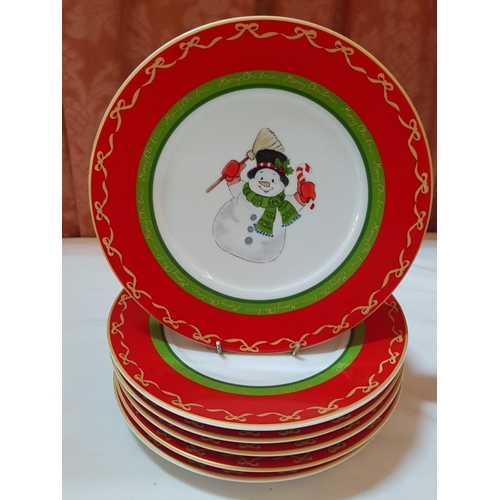 73 - 'Santa Claus' Xmas Dinner Service, Pratos de Casa Portuguese Ceramic; 2x Large Square Serving Dishes... 