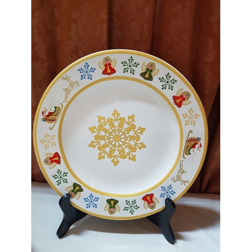 88 - 'Merry Winter' Pratos da Casa Portuguese Ceramic Christmas Tableware;  Pedestal Plater/Cake Stand (A... 