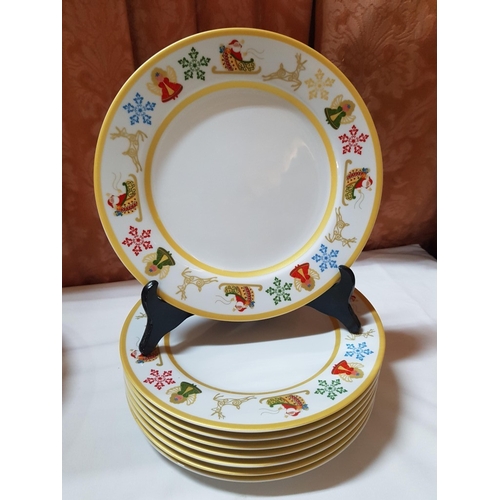 88 - 'Merry Winter' Pratos da Casa Portuguese Ceramic Christmas Tableware;  Pedestal Plater/Cake Stand (A... 