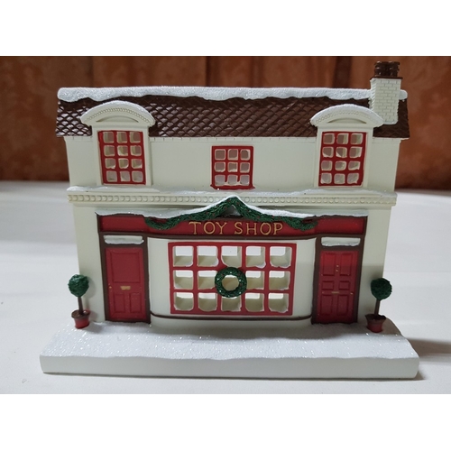 105 - Xmas Village- Porcelain Candle Holder for Tealight(Approx. H: 14.5cm- 23cm), See Multiple Photos. (3... 