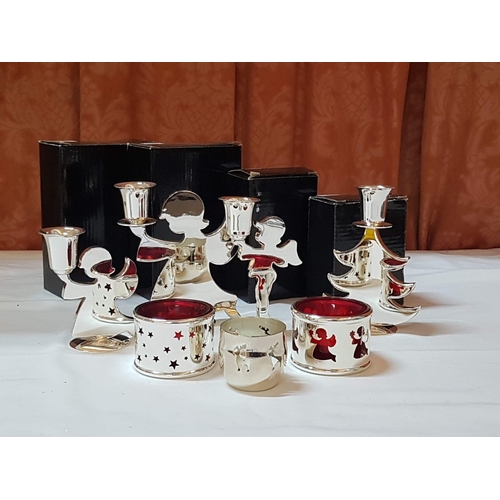 75 - Rare 'Fine' Collection of Various Candle Holders 4x (Approx. H: 10-13cm) and Tealights Holders 3x (A... 