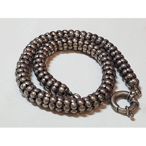 129 - Vintage Rare Silver 925 Early 20th Century Traditional Rajasthan Indian Silver Choker Necklace (Appr... 