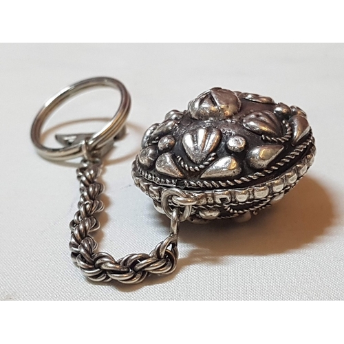 129A - Rare Handcraft Silver (925), Oriental Design, Keyring (                                             ... 