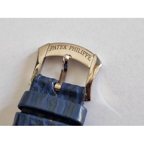 70C - Patek Philippe Gondolo 18ct White Gold Watch #4972, with Mother of Pearl Face and Diamond Encrusted ... 