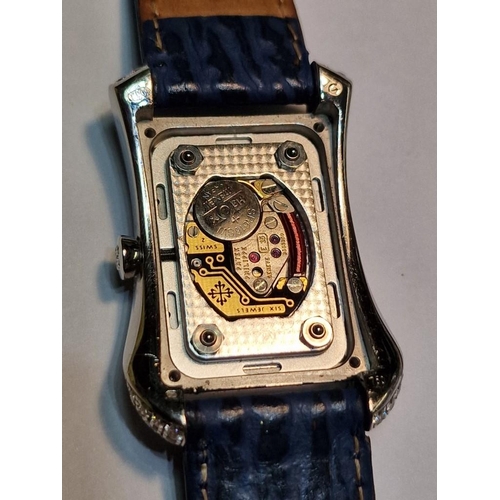 70C - Patek Philippe Gondolo 18ct White Gold Watch #4972, with Mother of Pearl Face and Diamond Encrusted ... 