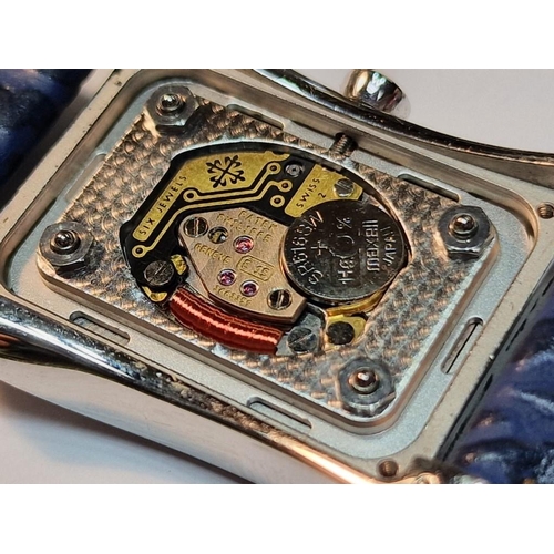 70C - Patek Philippe Gondolo 18ct White Gold Watch #4972, with Mother of Pearl Face and Diamond Encrusted ... 