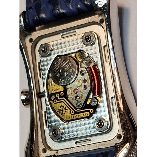 70C - Patek Philippe Gondolo 18ct White Gold Watch #4972, with Mother of Pearl Face and Diamond Encrusted ... 