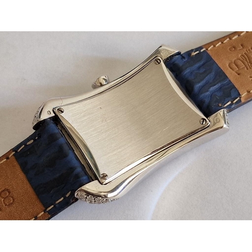 70C - Patek Philippe Gondolo 18ct White Gold Watch #4972, with Mother of Pearl Face and Diamond Encrusted ... 