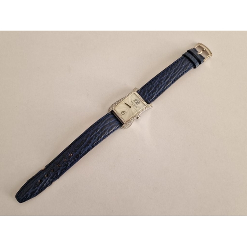 70C - Patek Philippe Gondolo 18ct White Gold Watch #4972, with Mother of Pearl Face and Diamond Encrusted ... 