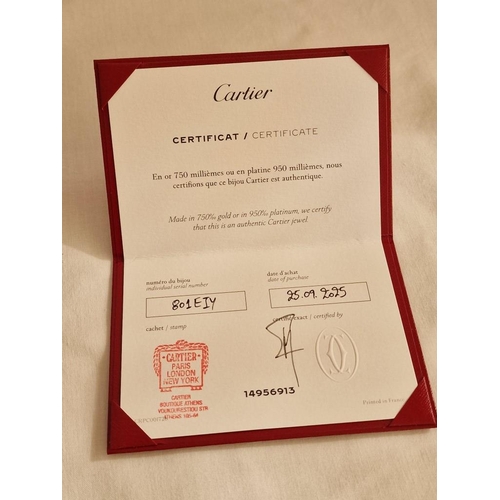 70 - Cartier Love Bracelet; 18ct White Gold with 6 x Diamonds, Size: 17, with Matching White Gold Screwdr... 