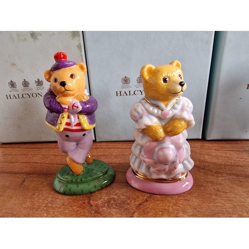 70B - Collection of 23 x Halcyon Days Annual 'Teddy of the Year' Hand Painted Porcelain Figurines; Consecu... 