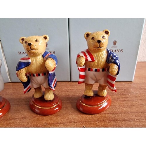 70B - Collection of 23 x Halcyon Days Annual 'Teddy of the Year' Hand Painted Porcelain Figurines; Consecu... 