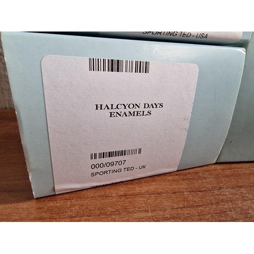 70B - Collection of 23 x Halcyon Days Annual 'Teddy of the Year' Hand Painted Porcelain Figurines; Consecu... 