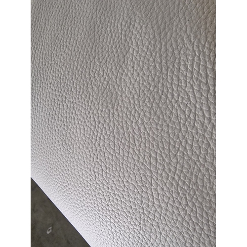 100B - 2 x Flexlux 'Lucera' White Leather 3-Seater Sofas; Modern Design & Super Comfortable High-Quality Se... 