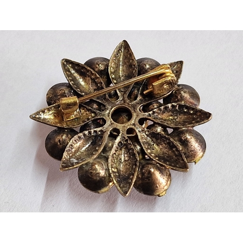 Vintage Brooch with Red and Clear Stones, Tested as Approx. 6ct Gold ...