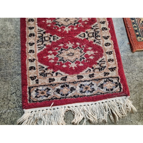 617D - Carpet and Runner, in Traditional Patterns, (Largest Approx. 60 x 114cm), (2)