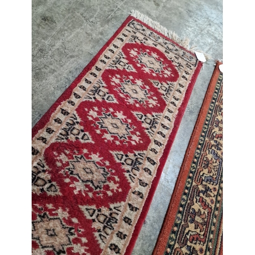 617D - Carpet and Runner, in Traditional Patterns, (Largest Approx. 60 x 114cm), (2)