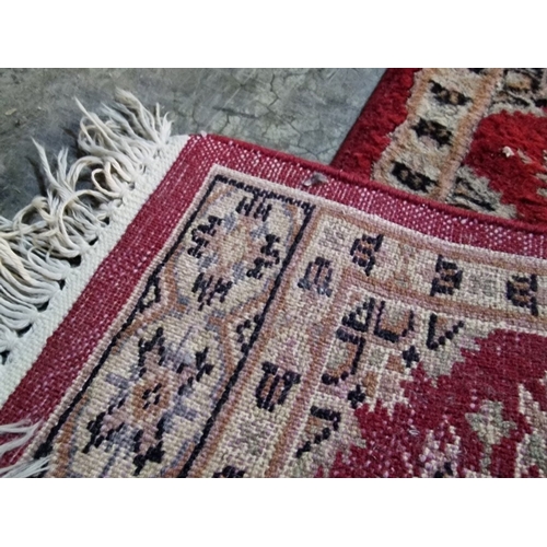 617D - Carpet and Runner, in Traditional Patterns, (Largest Approx. 60 x 114cm), (2)