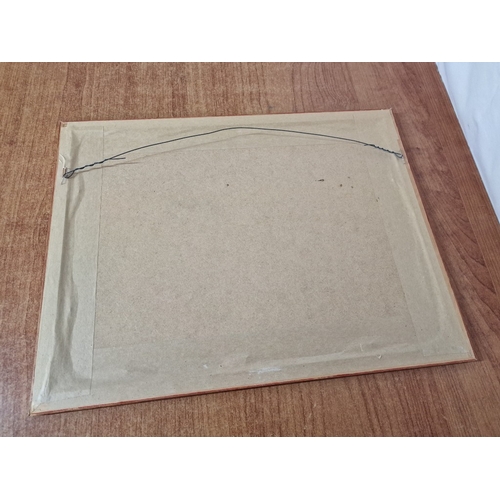 619D - Framed Water Colour Painting of Traditional Building, Likely a Church with Reflection in the Water, ... 