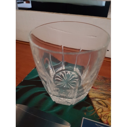 622D - Set of 'Bergerac' d'Arques Crystal Tumblers (Whisky Glasses), Original Box.  (6)