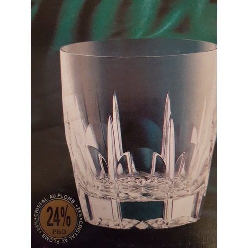 622D - Set of 'Bergerac' d'Arques Crystal Tumblers (Whisky Glasses), Original Box.  (6)